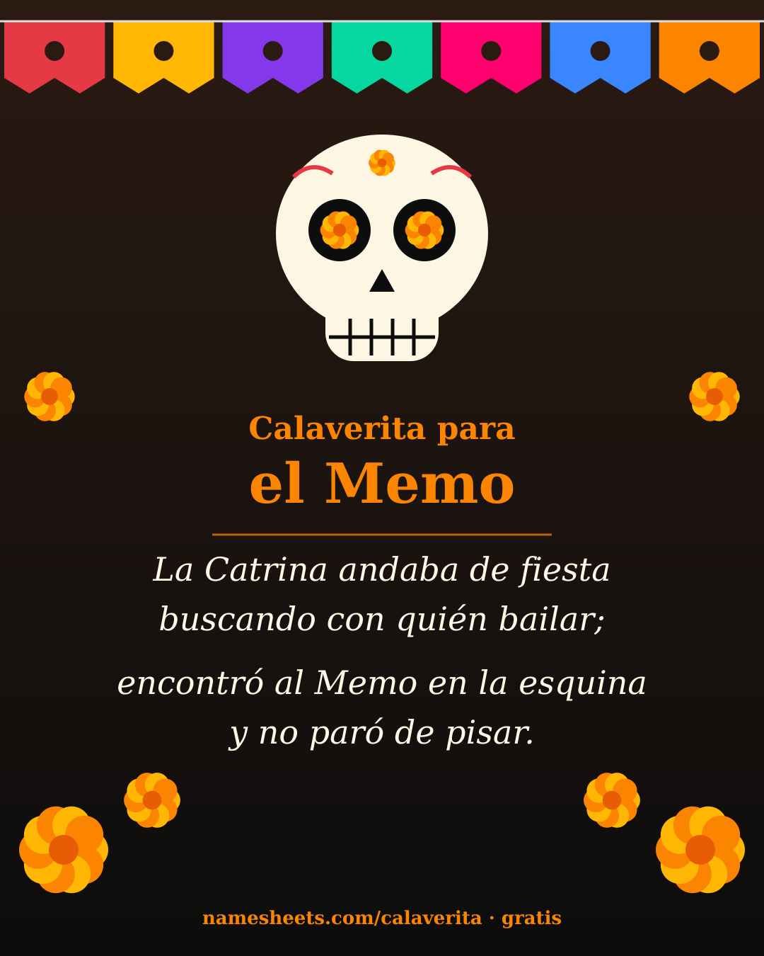 Calaverita de ejemplo: para un amigo