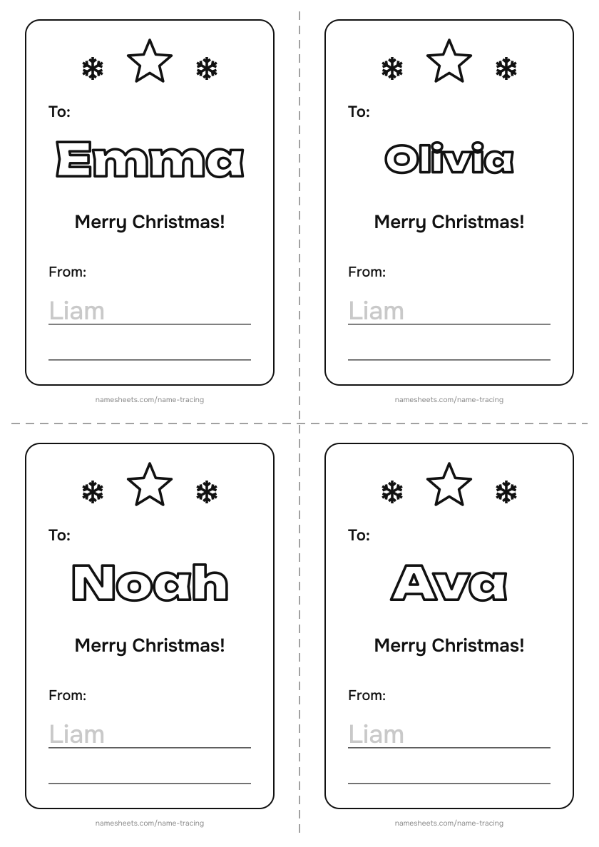 Cards for every classmate
