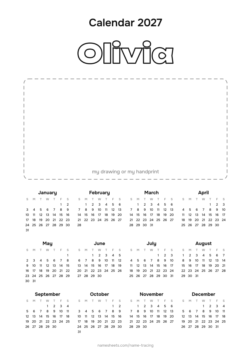 Calendar for every family