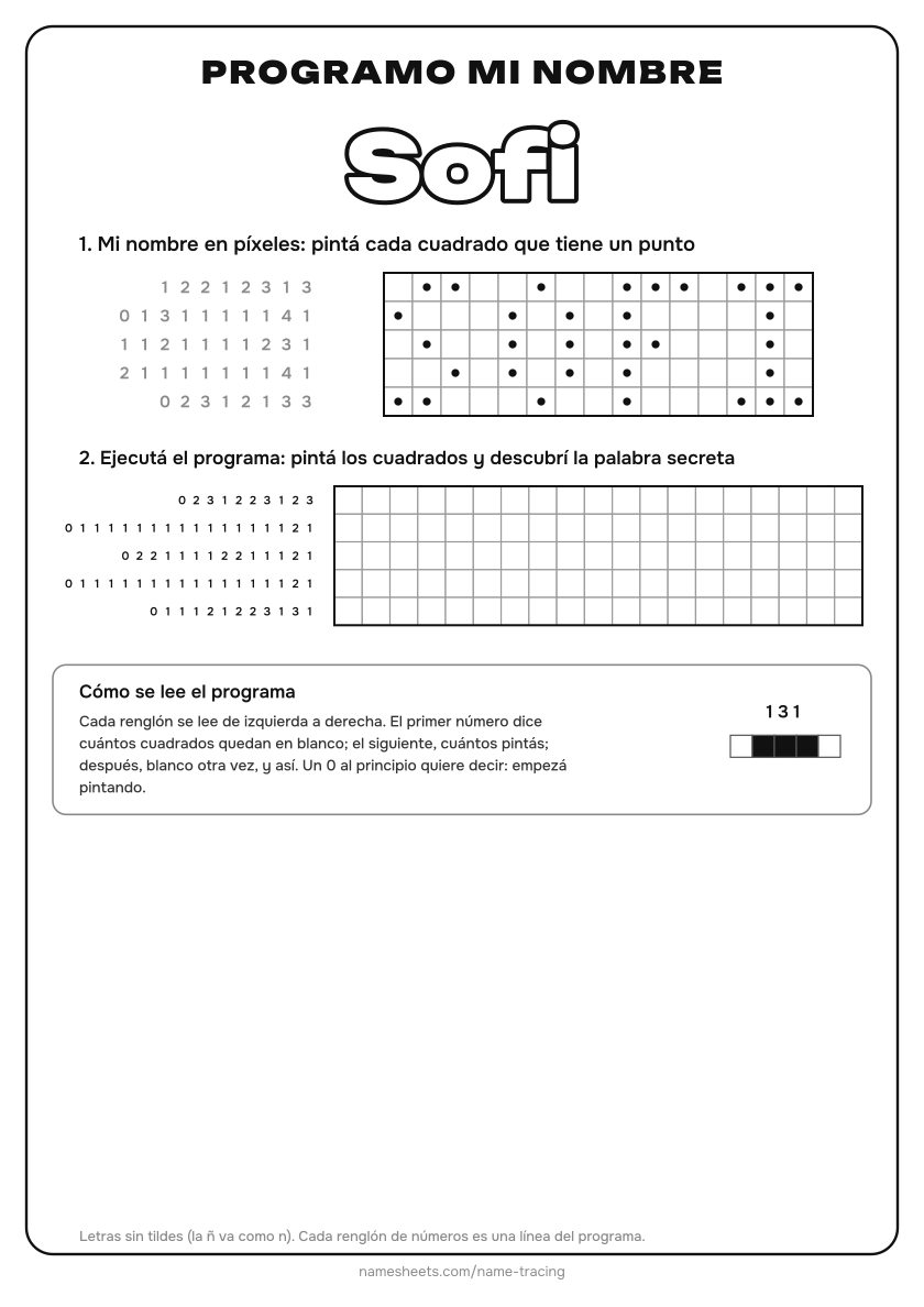 Programá tu nombre