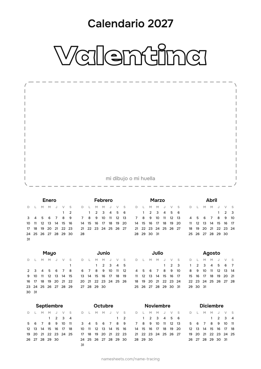 Calendario de cada alumno