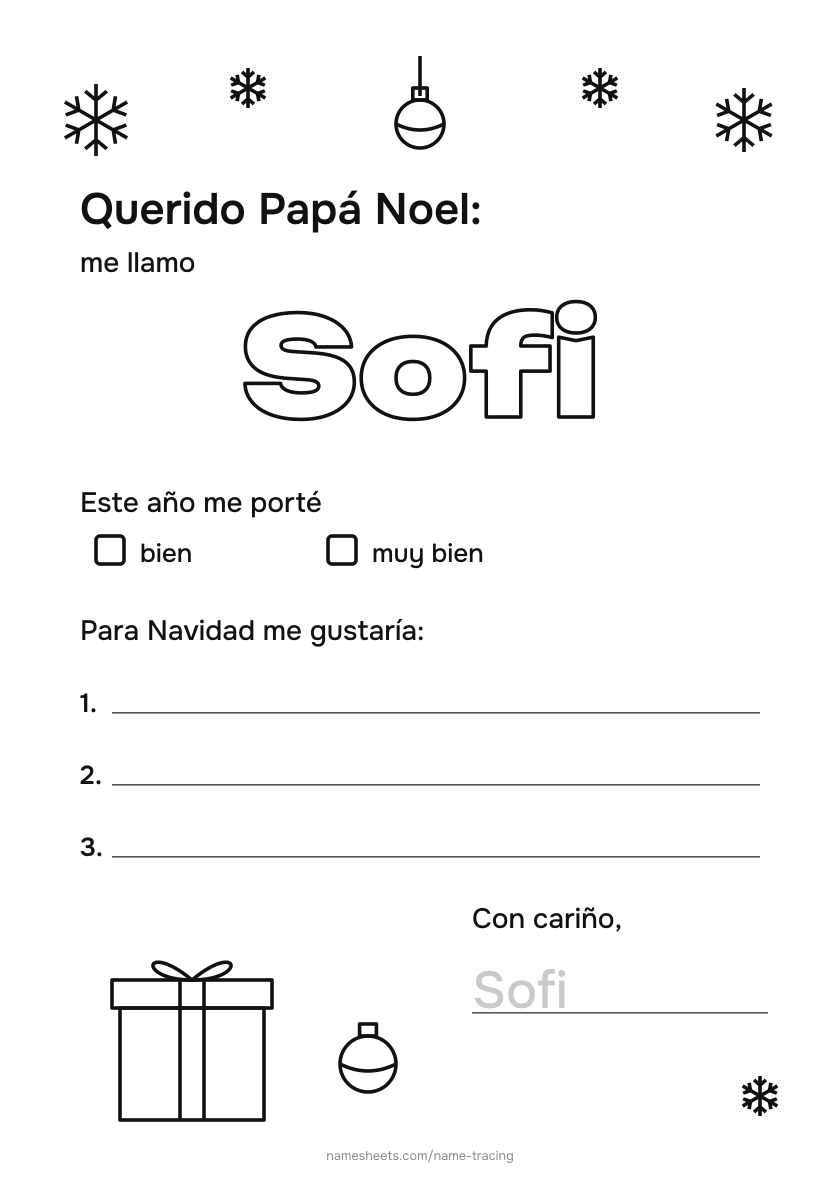 Carta a Papá Noel