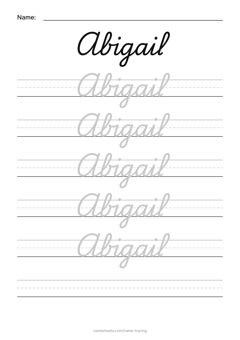 Cursive: Abigail
