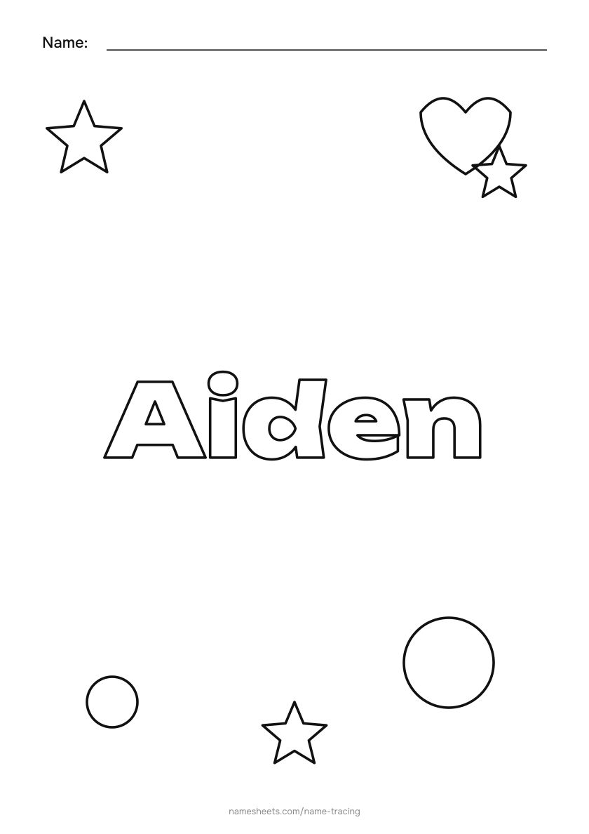 To color: Aiden