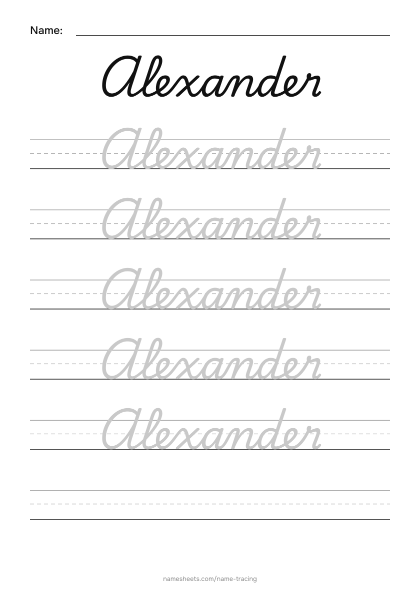 Cursive: Alexander