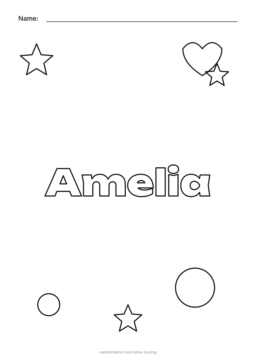 To color: Amelia