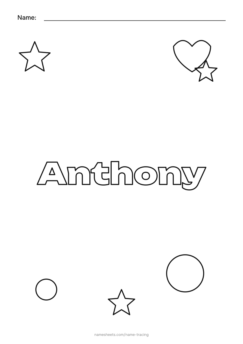 To color: Anthony