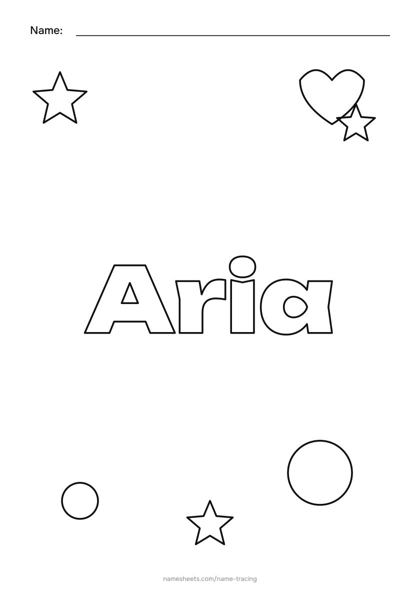 To color: Aria