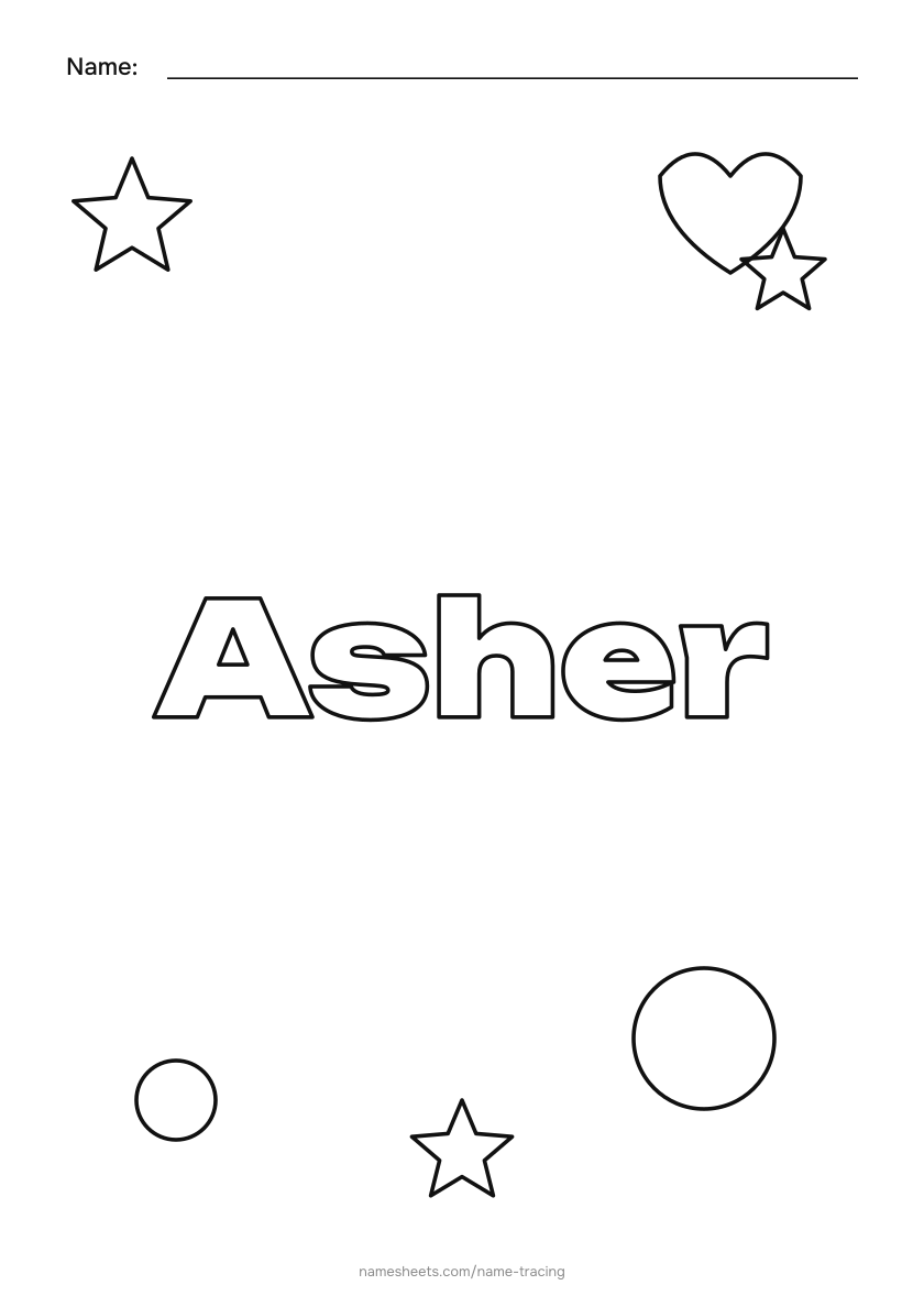To color: Asher