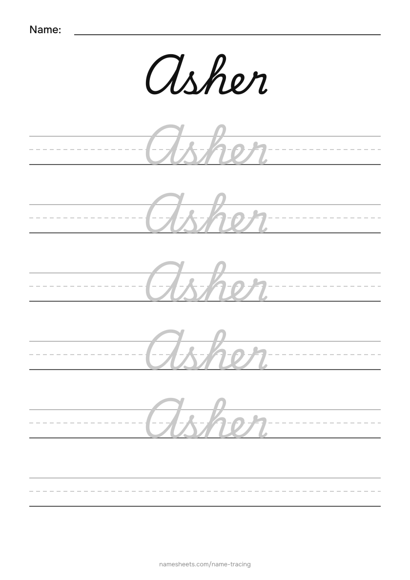 Cursive: Asher