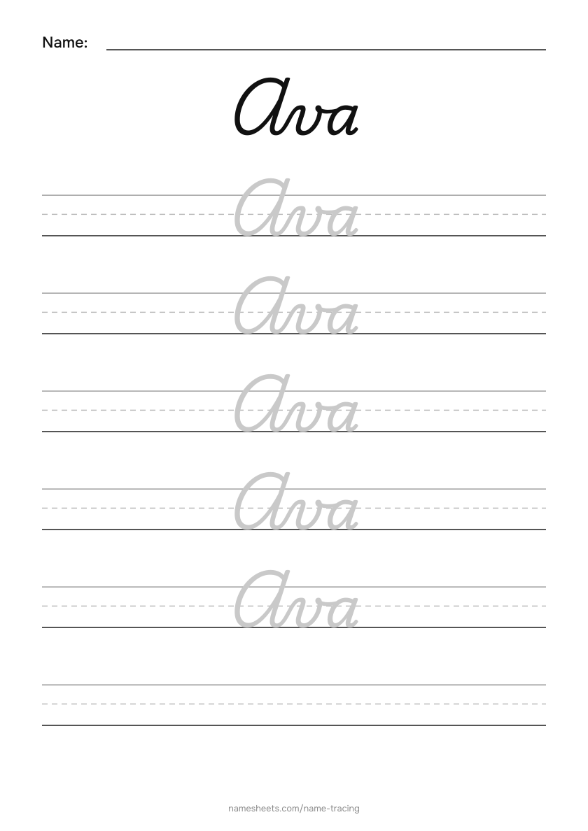 Cursive: Ava