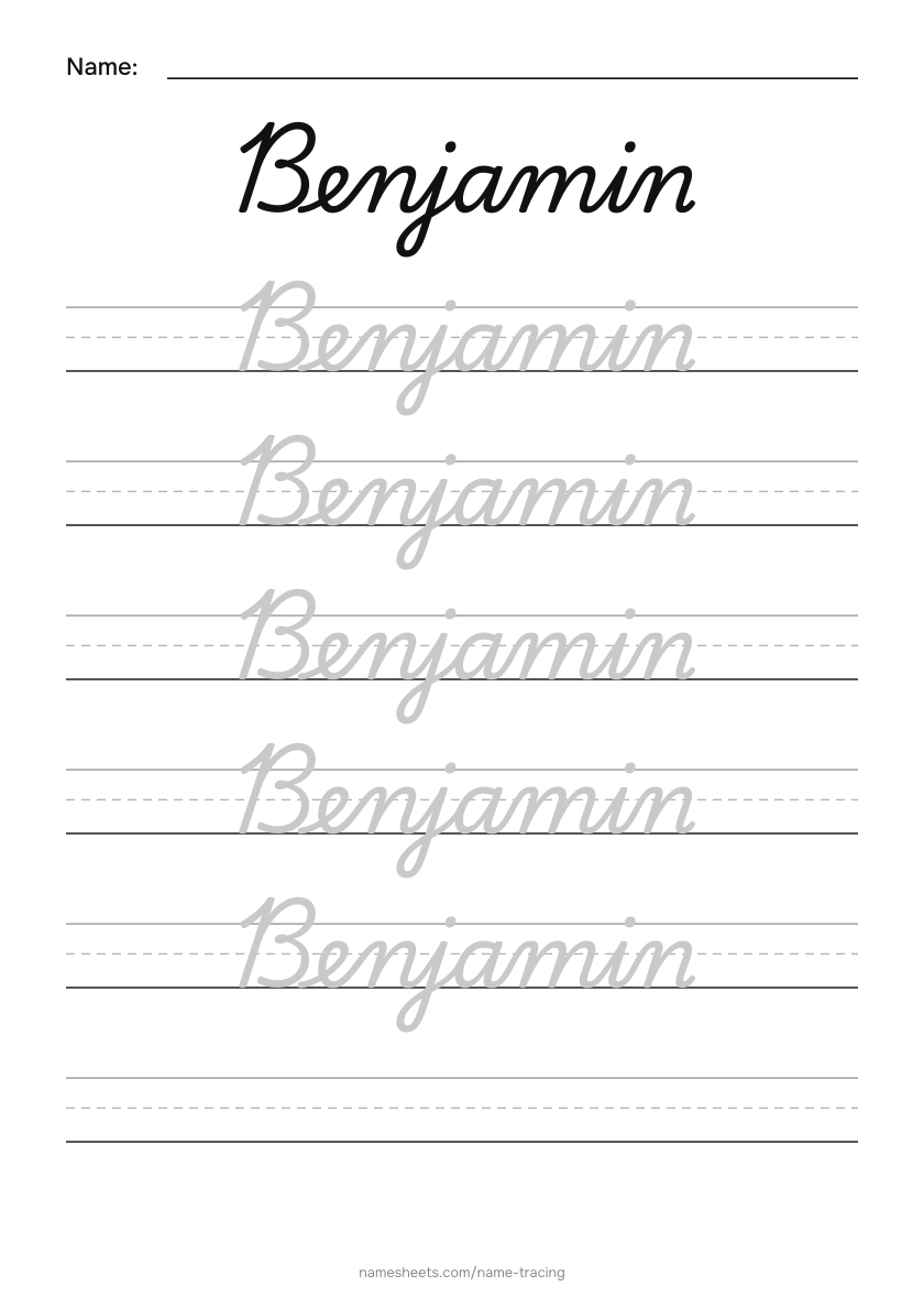 Cursive: Benjamin