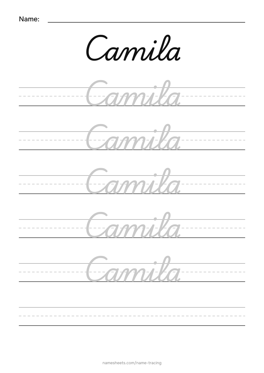 Cursive: Camila