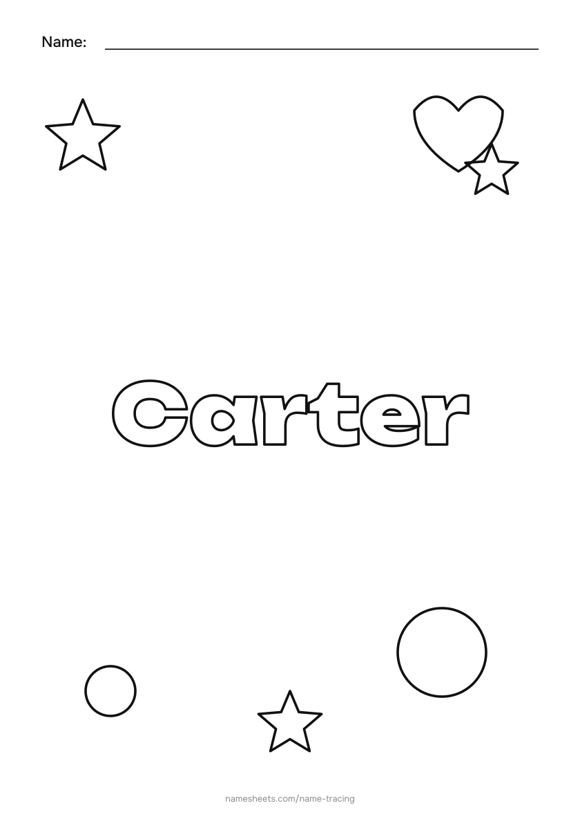 To color: Carter