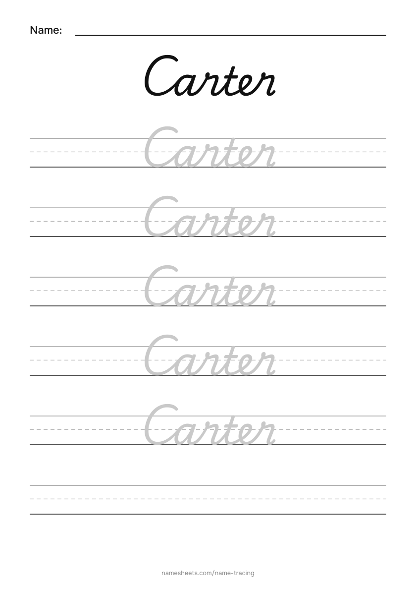 Cursive: Carter