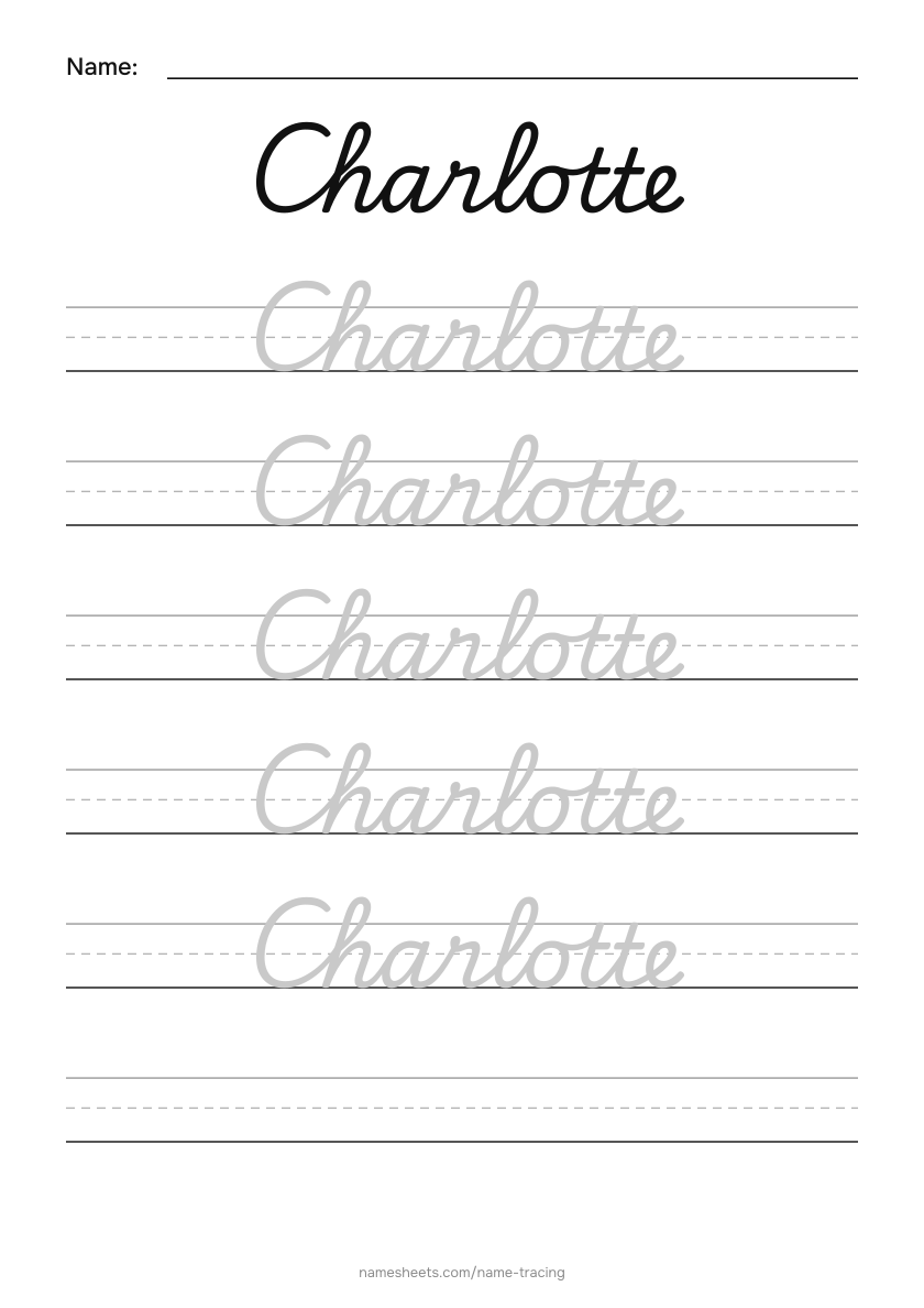 Cursive: Charlotte