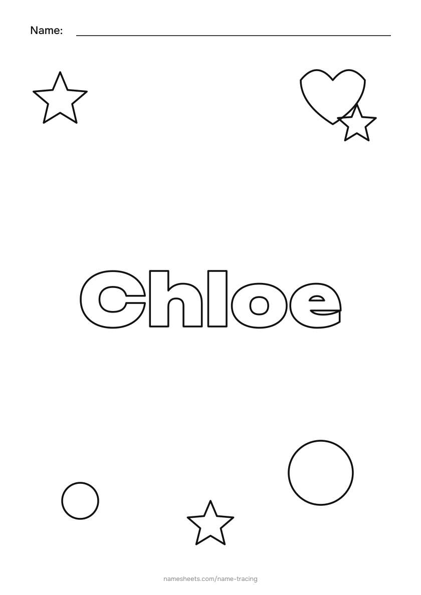 To color: Chloe