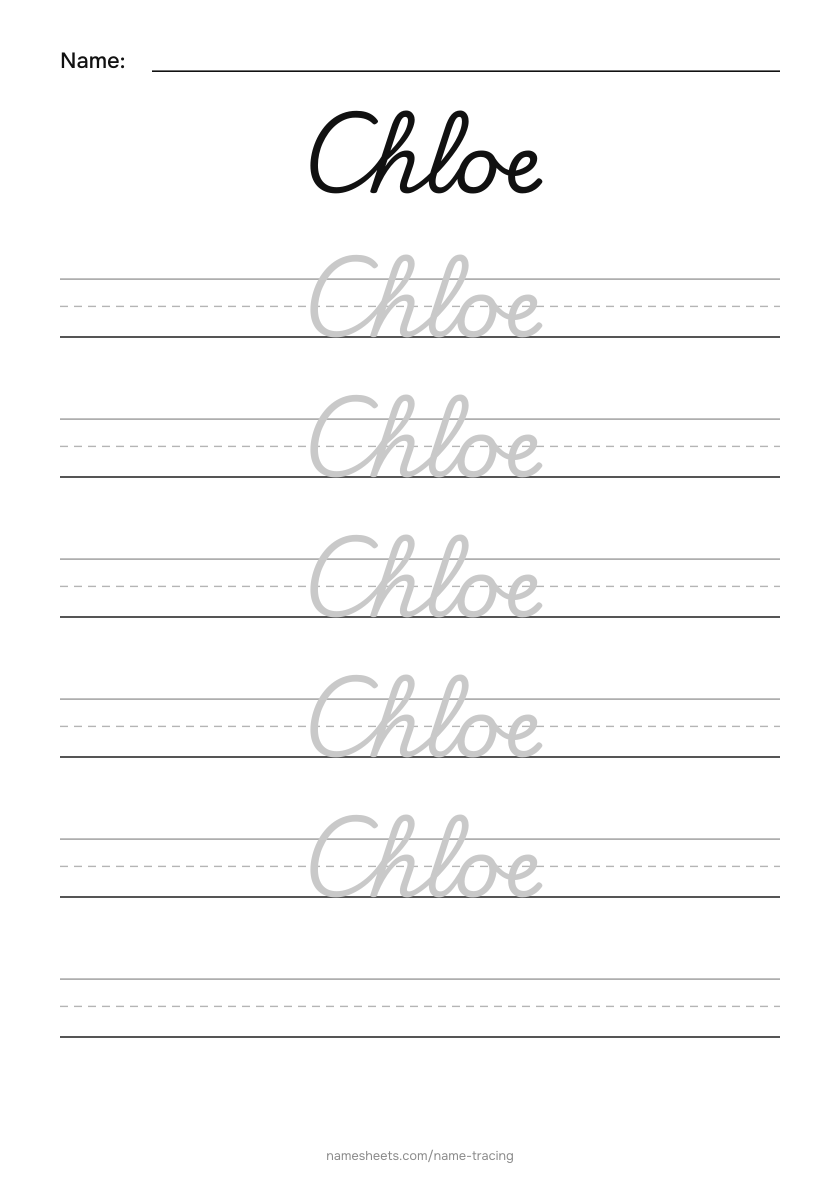 Cursive: Chloe