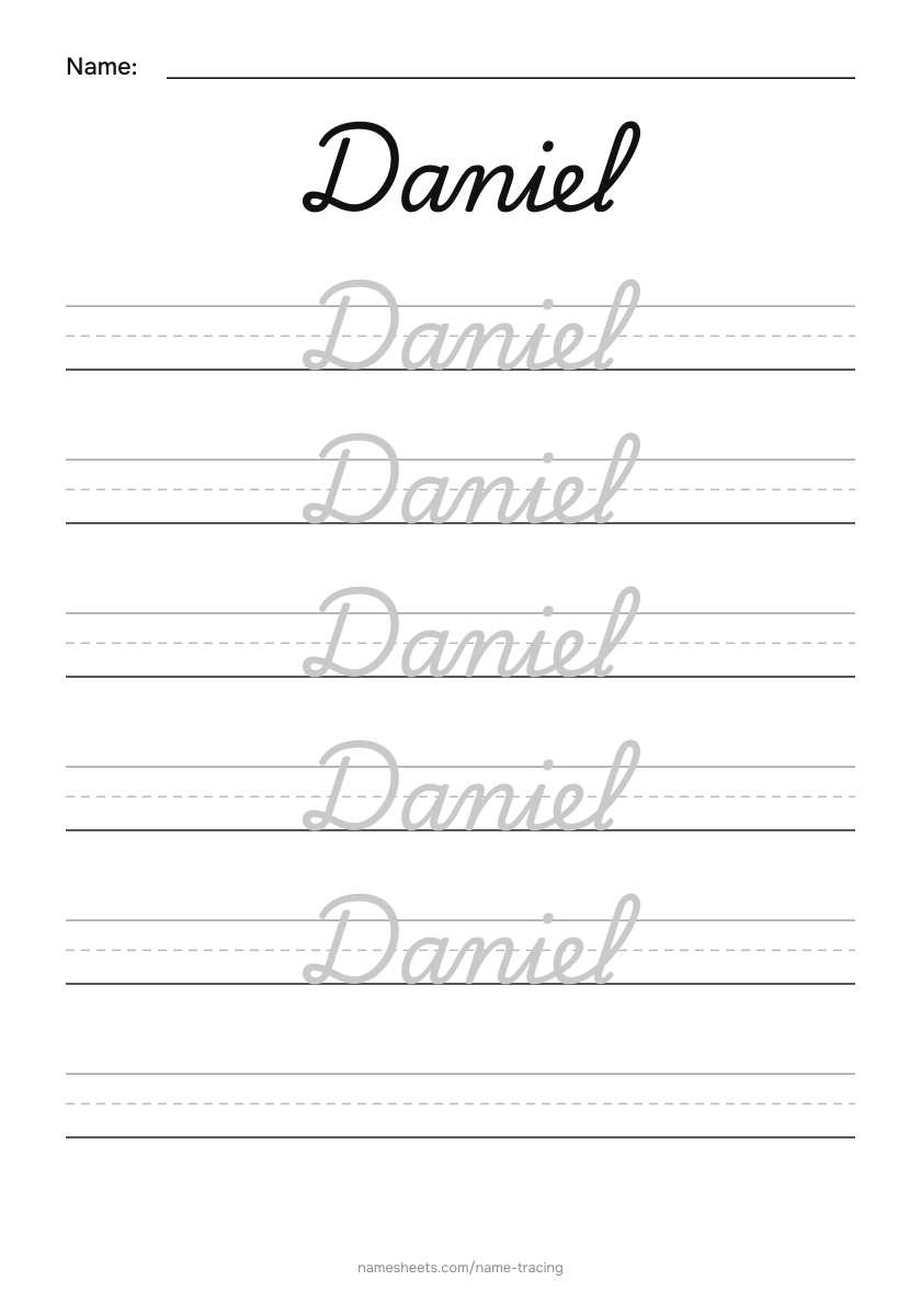 Cursive: Daniel