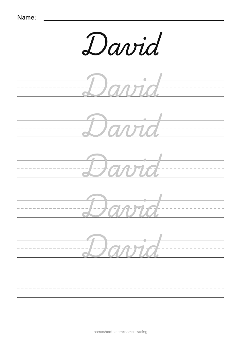 Cursive: David