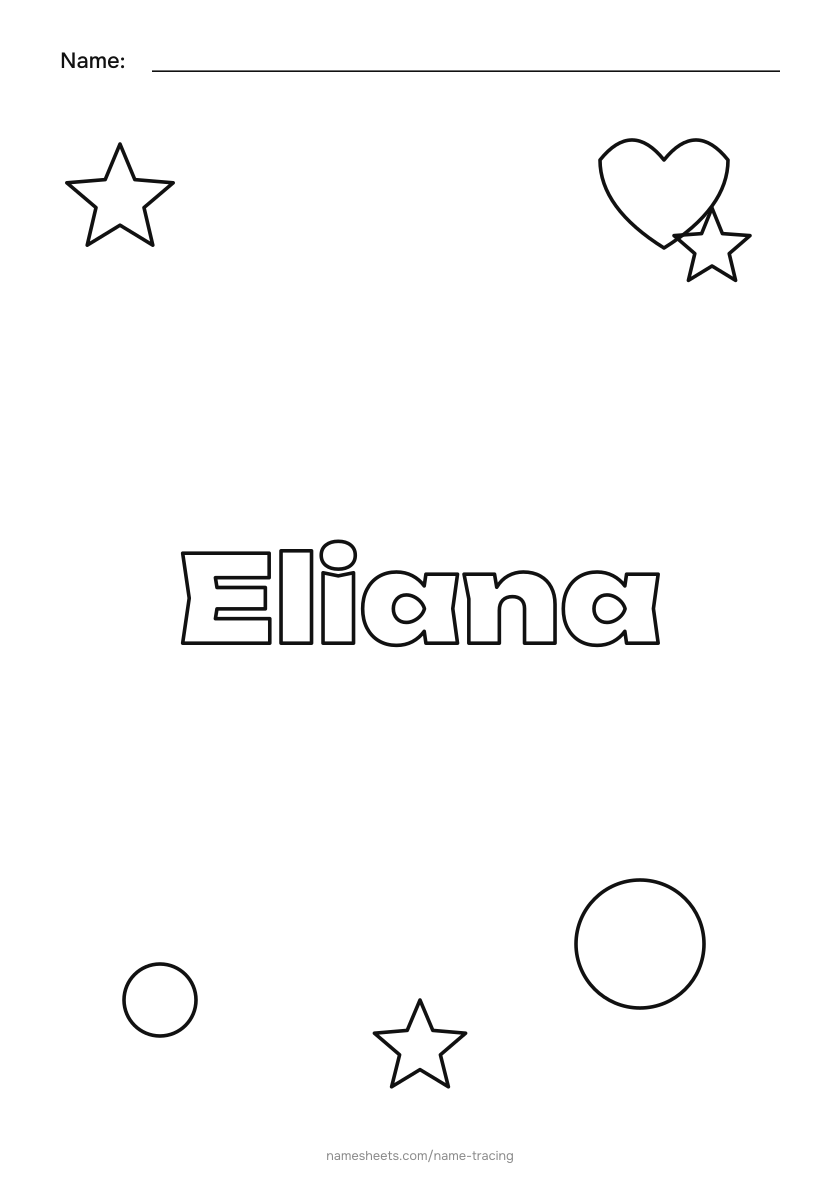 To color: Eliana