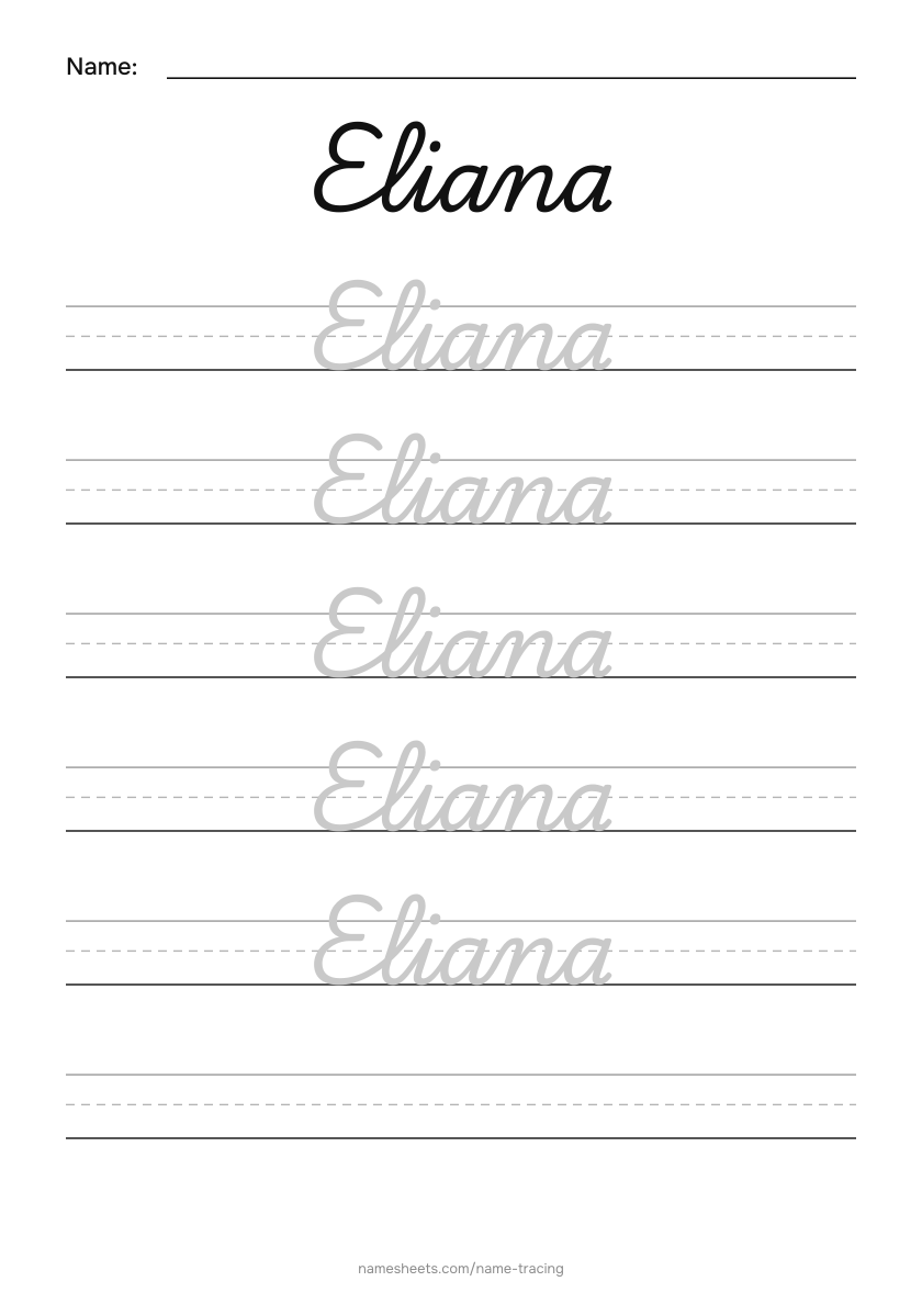 Cursive: Eliana