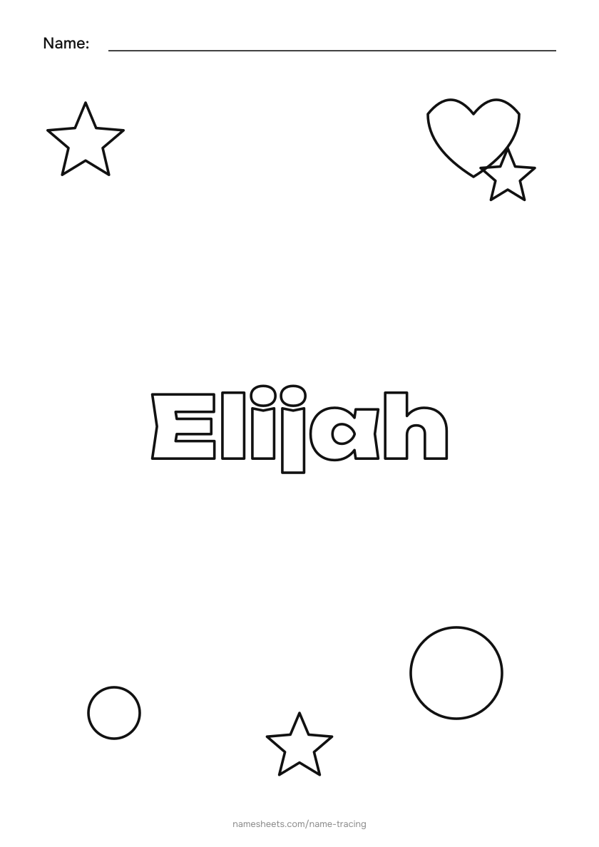 To color: Elijah