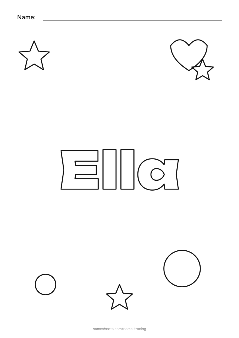 To color: Ella