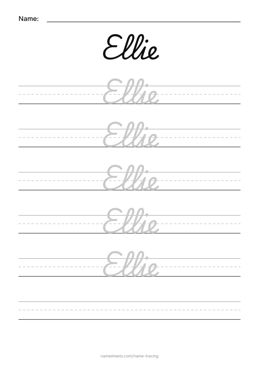 Cursive: Ellie