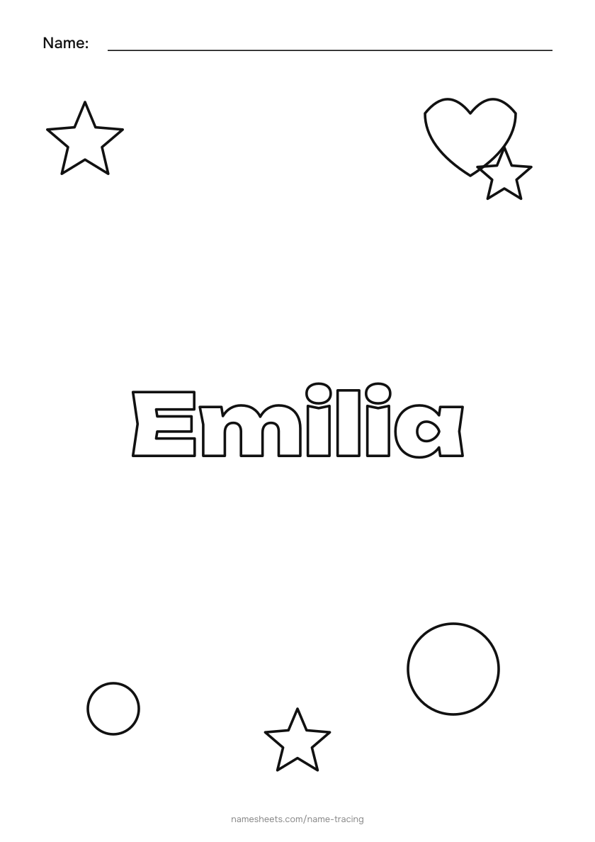 To color: Emilia