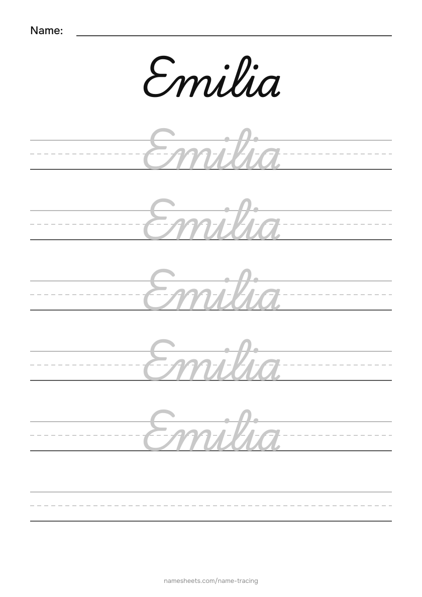 Cursive: Emilia