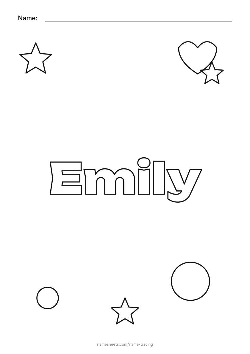 To color: Emily