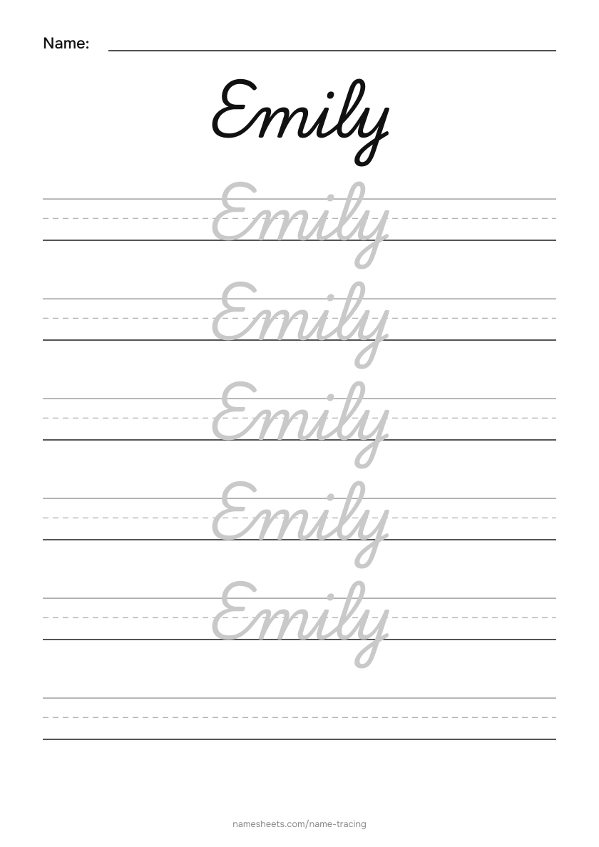 Cursive: Emily