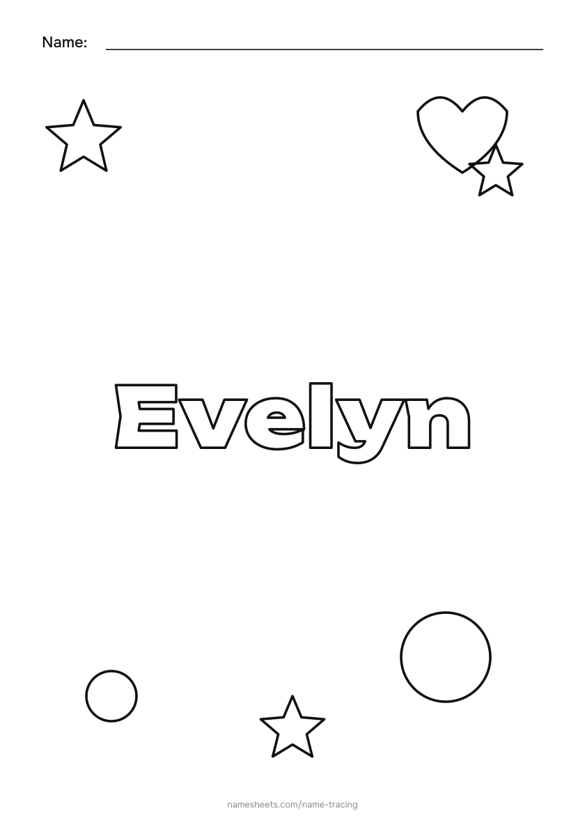 To color: Evelyn