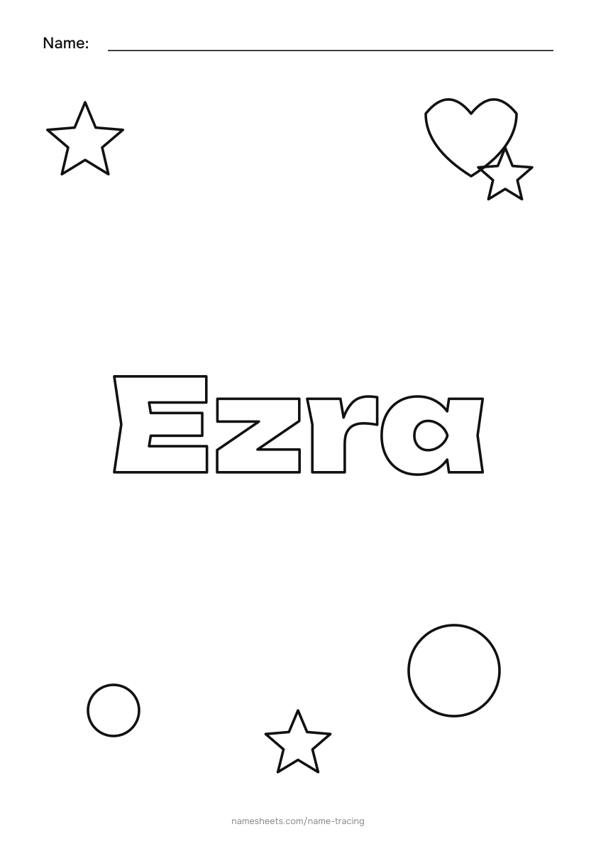 To color: Ezra