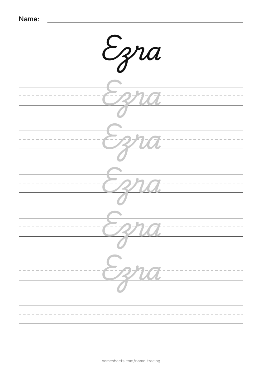 Cursive: Ezra
