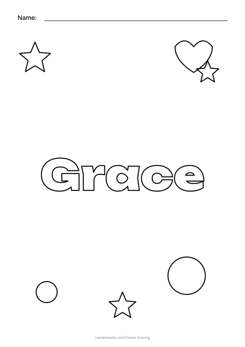 To color: Grace