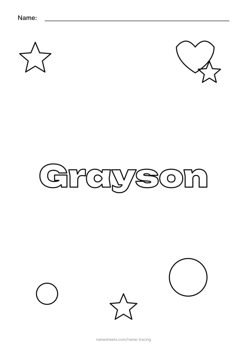 To color: Grayson