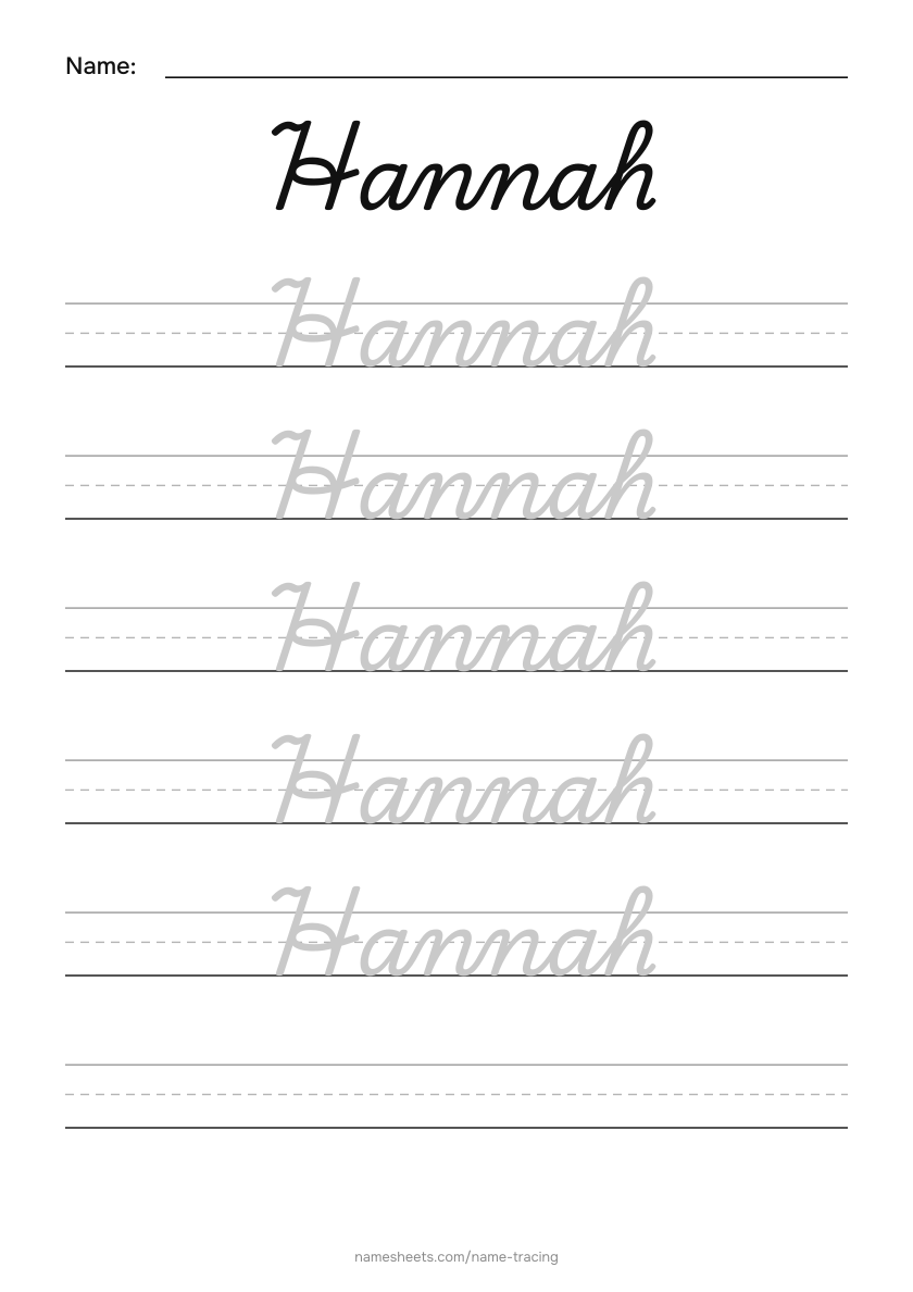 Cursive: Hannah