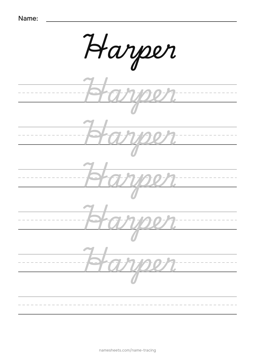 Cursive: Harper