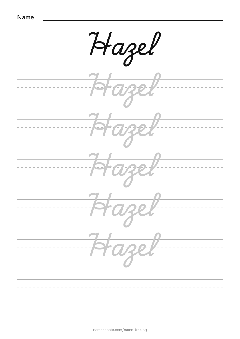 Cursive: Hazel