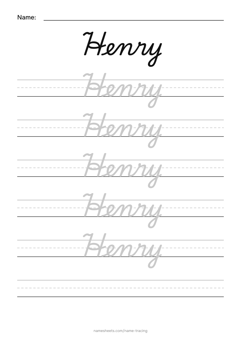 Cursive: Henry