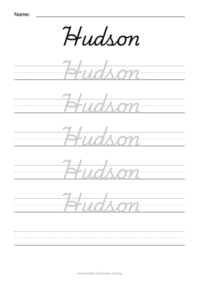 Cursive: Hudson