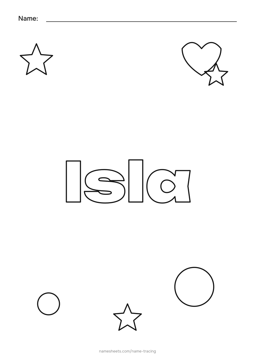 To color: Isla