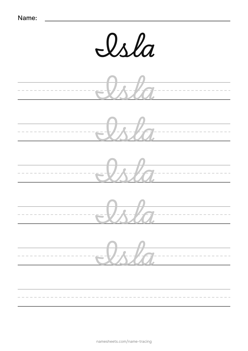 Cursive: Isla