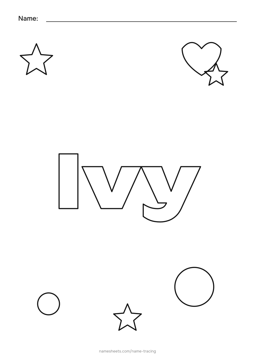 To color: Ivy