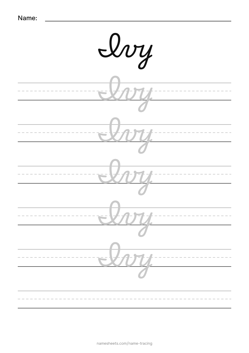 Cursive: Ivy