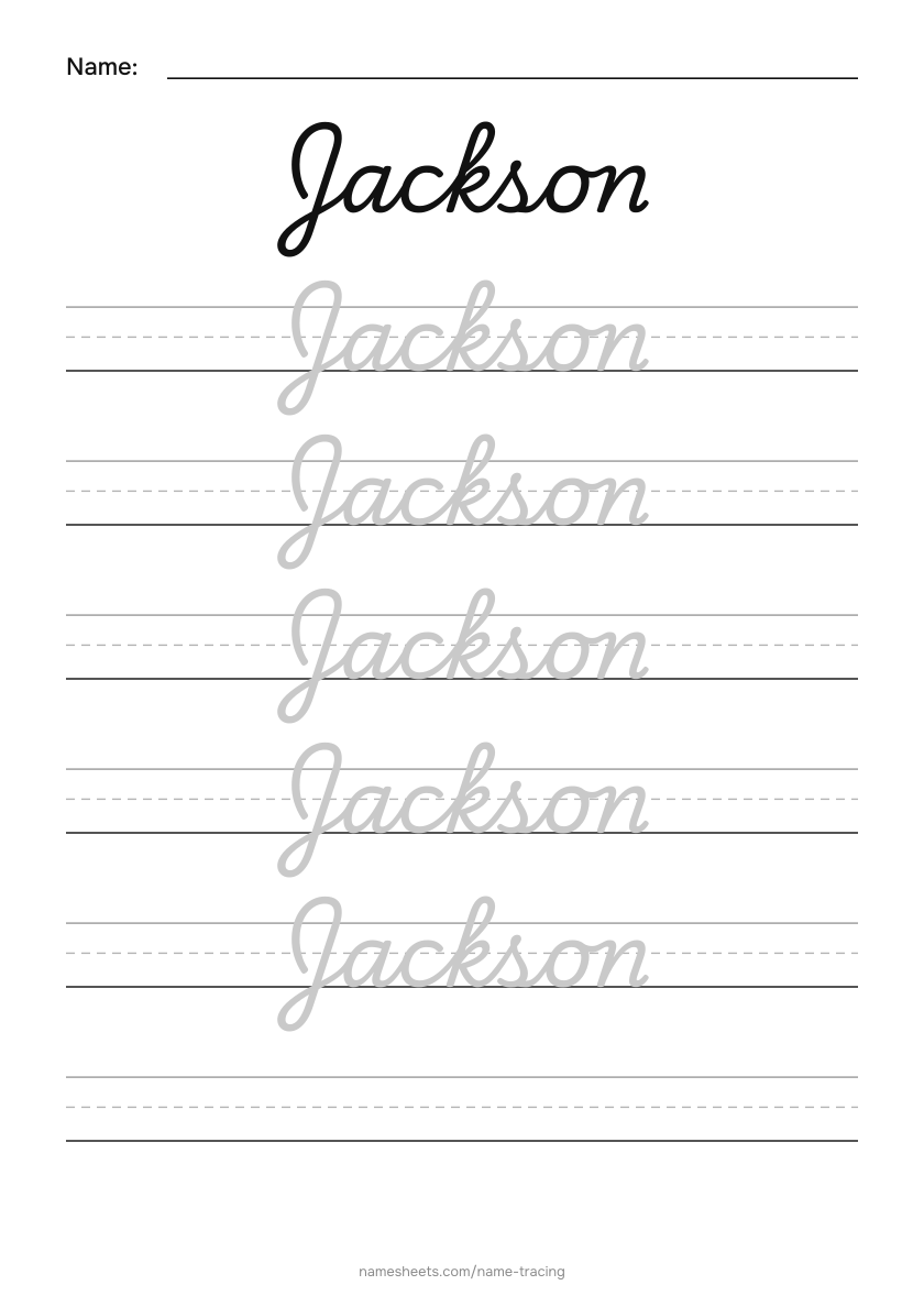 Cursive: Jackson