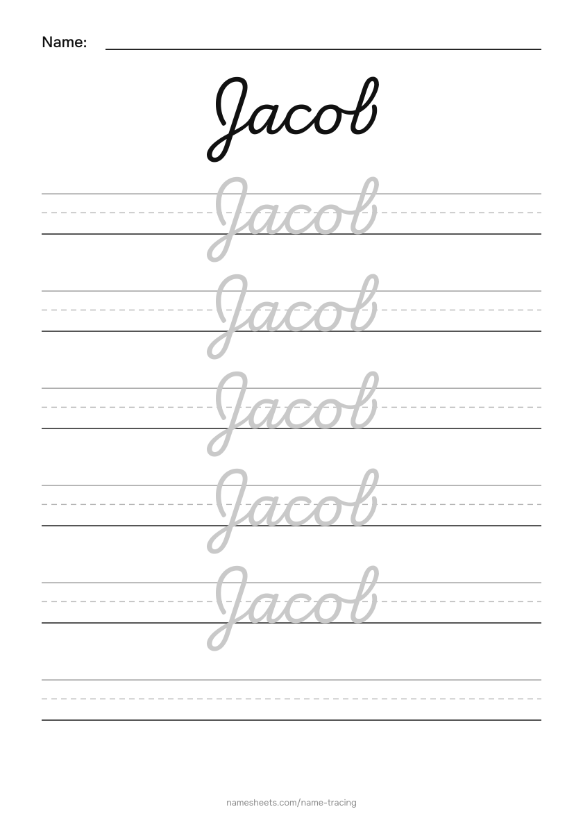Cursive: Jacob
