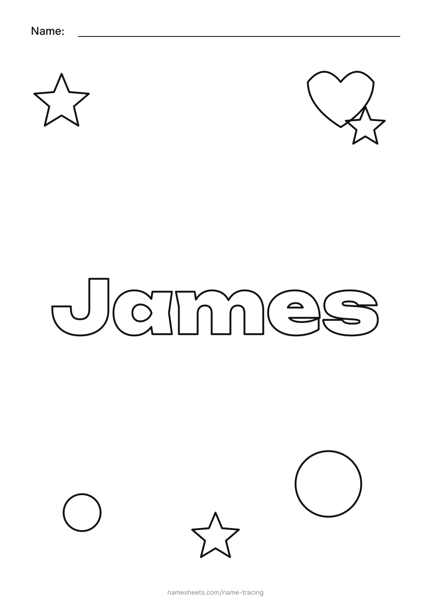 To color: James